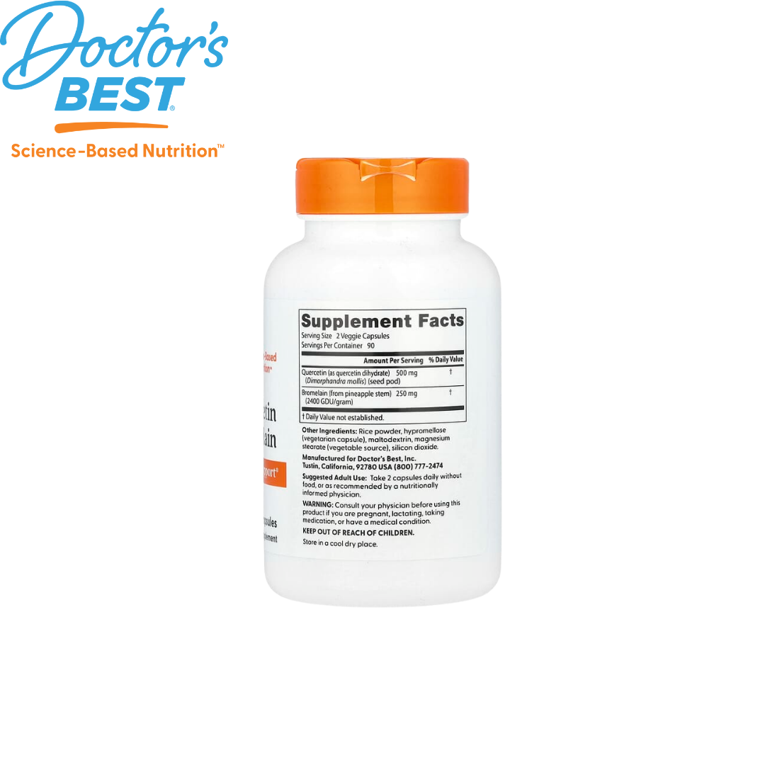 Doctor's Best Quercetin Bromelain, 180 vcaps