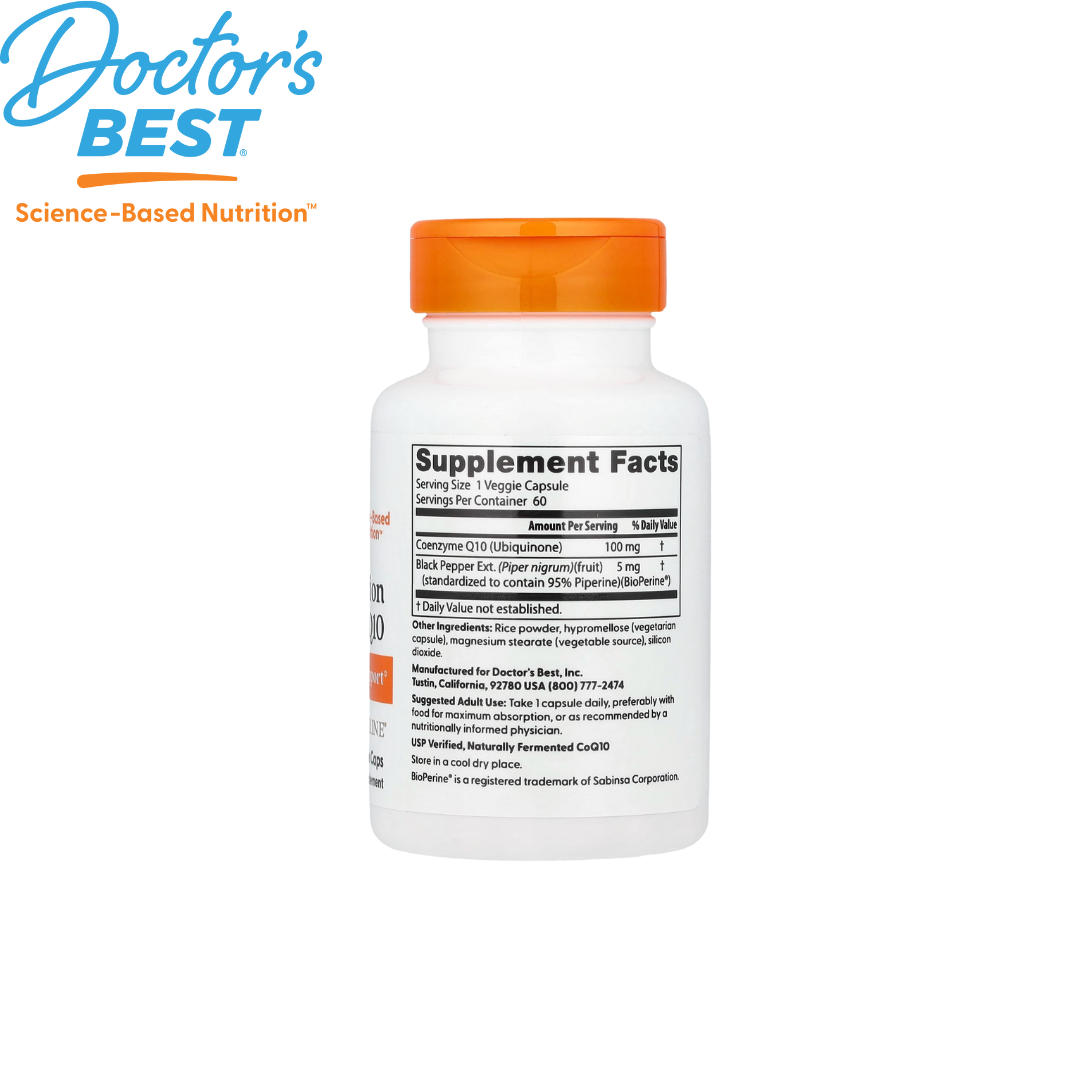 Doctor's Best High Absorption CoQ10 with BioPerine 100mg, 60 vcaps