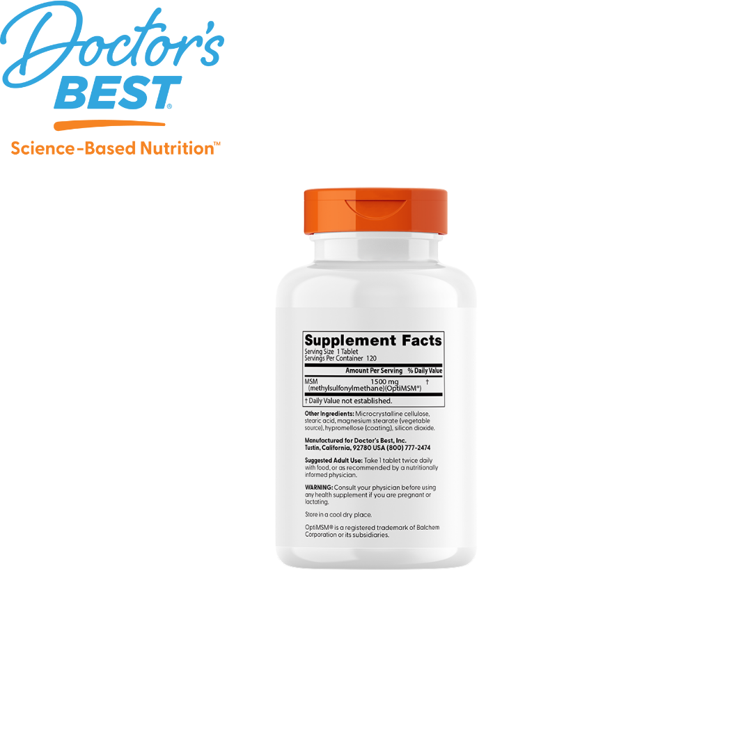 Doctor's Best Best MSM 1500 (1500 mg), 120 Tablets