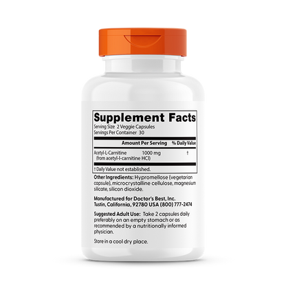 Doctor's Best Acetyl-L-Carnitine, 60 caps.