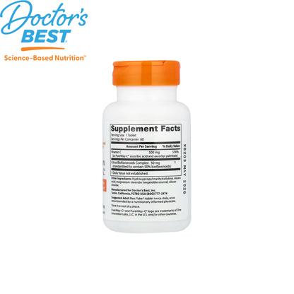Doctor's Best High Absorption Vitamin C with PureWay-C, 60 tabs.