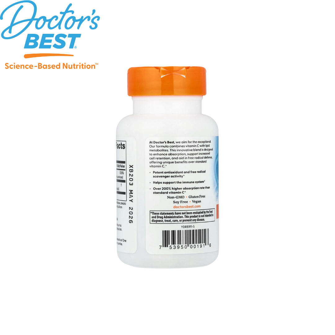 Doctor's Best High Absorption Vitamin C with PureWay-C, 60 tabs.