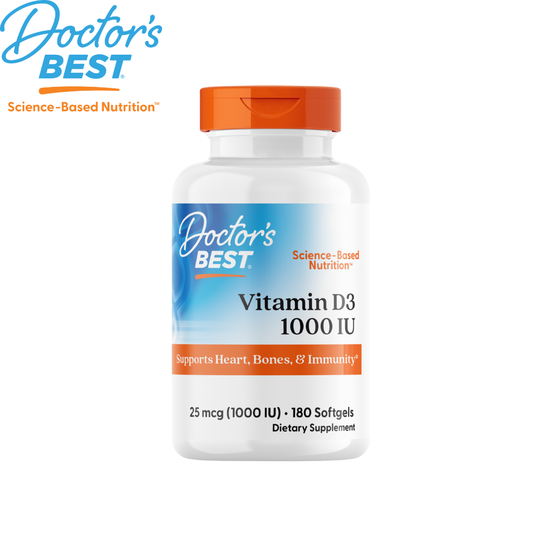 Doctor's Best Vitamin D3 1000IU, 180 sgls