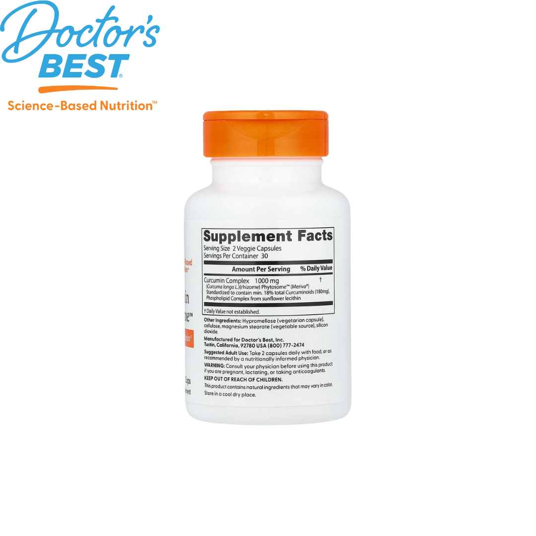 Doctor's Best Curcumin Phytosome with Meriva 500mg, 60 vcaps
