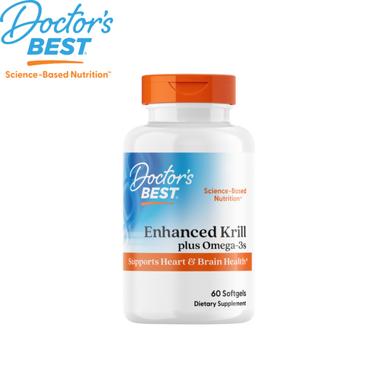 Doctor's Best Enhanced Krill + Omega 3s with Superba Krill, 60 sgls