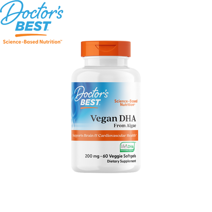 Doctor's Best Best Vegetarian DHA from Algae 200mg, 60 sgls