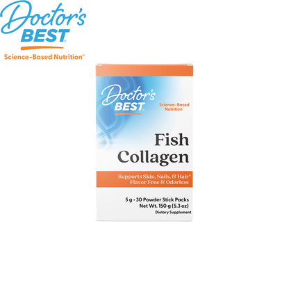 Doctor's Best Fish Collagen with Trumarine Collagen, 30 sticks