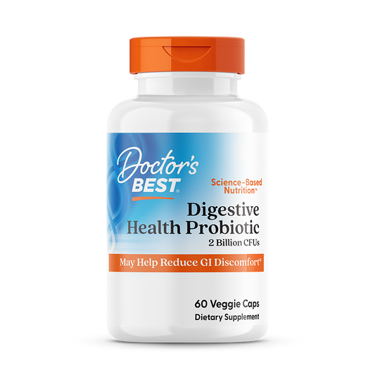 Doctor's Best Digestive Health, Probiotic with LactoSpore, 2 Billion, 60 vcaps