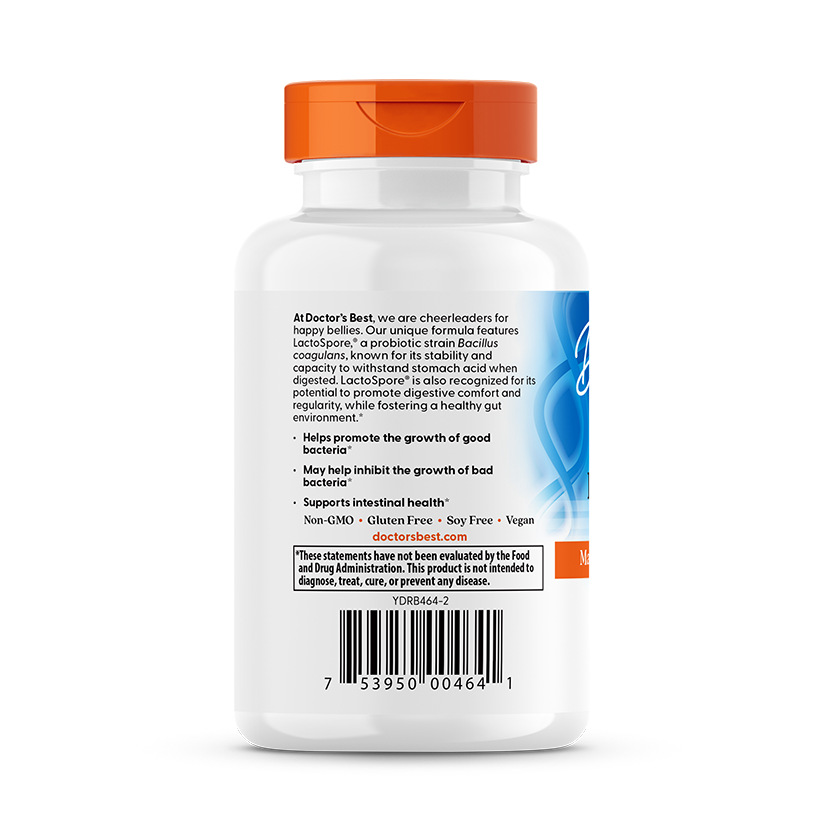 Doctor's Best Digestive Health, Probiotic with LactoSpore, 2 Billion, 60 vcaps