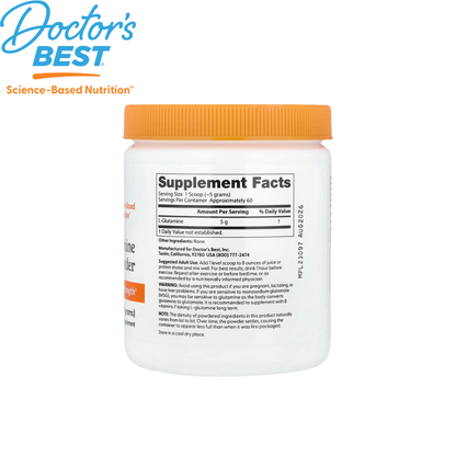 Doctor's Best L-Glutamine Powder, 300 g.
