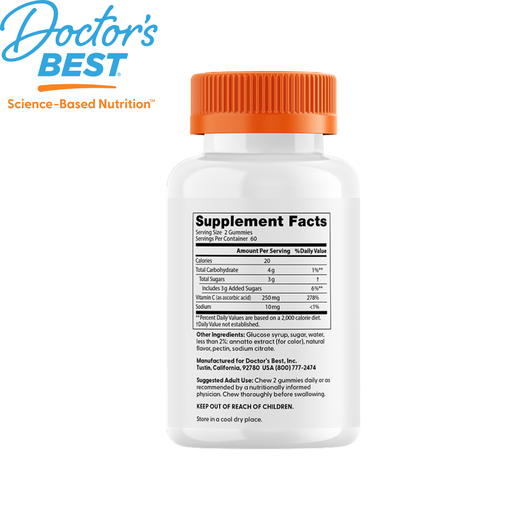Doctor's Best Vitamin C 250mg Gummies, 120 gummies.
