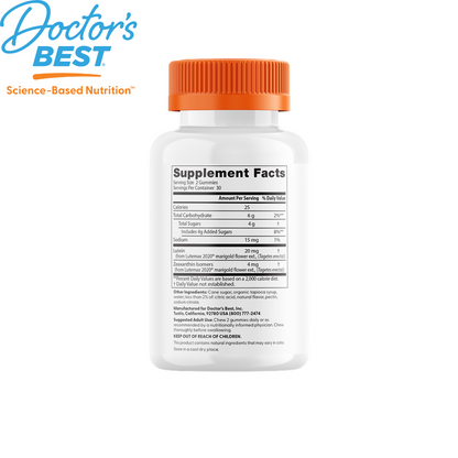 Doctor's Best Lutein 10mg Gummies, 60 gummies.