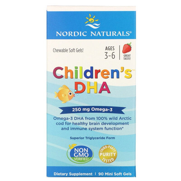 Nordic Naturals Children's DHA 250 mg - Strawberry, 90 sgls.