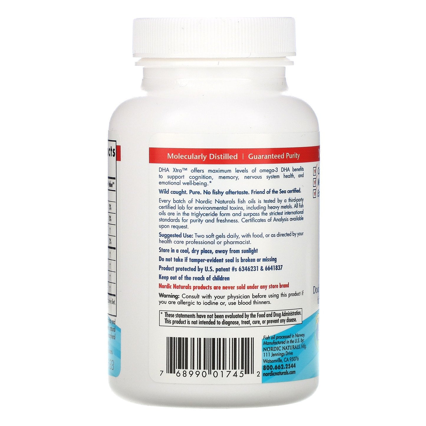 Nordic Naturals DHA Xtra 1000 mg - Strawberry, 60 sgls.
