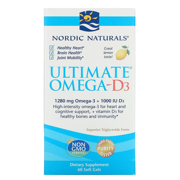 Nordic Naturals Ultimate Omega-D3 1000 mg - Lemon, 60 sgls.