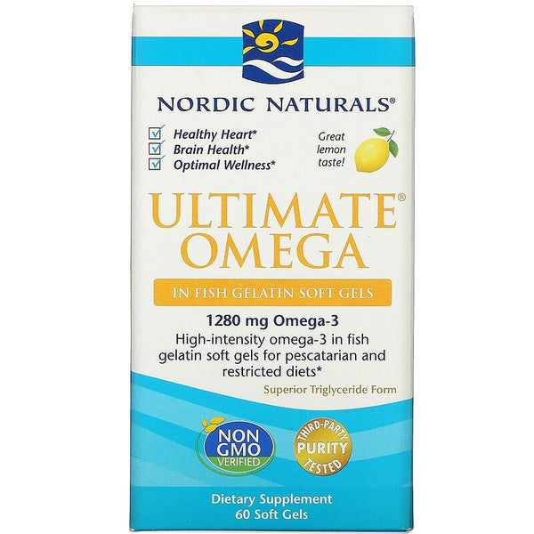 Nordic Naturals Ultimate Omega 1000 mg Fish Gelatin - Lemon, 60 sgls.
