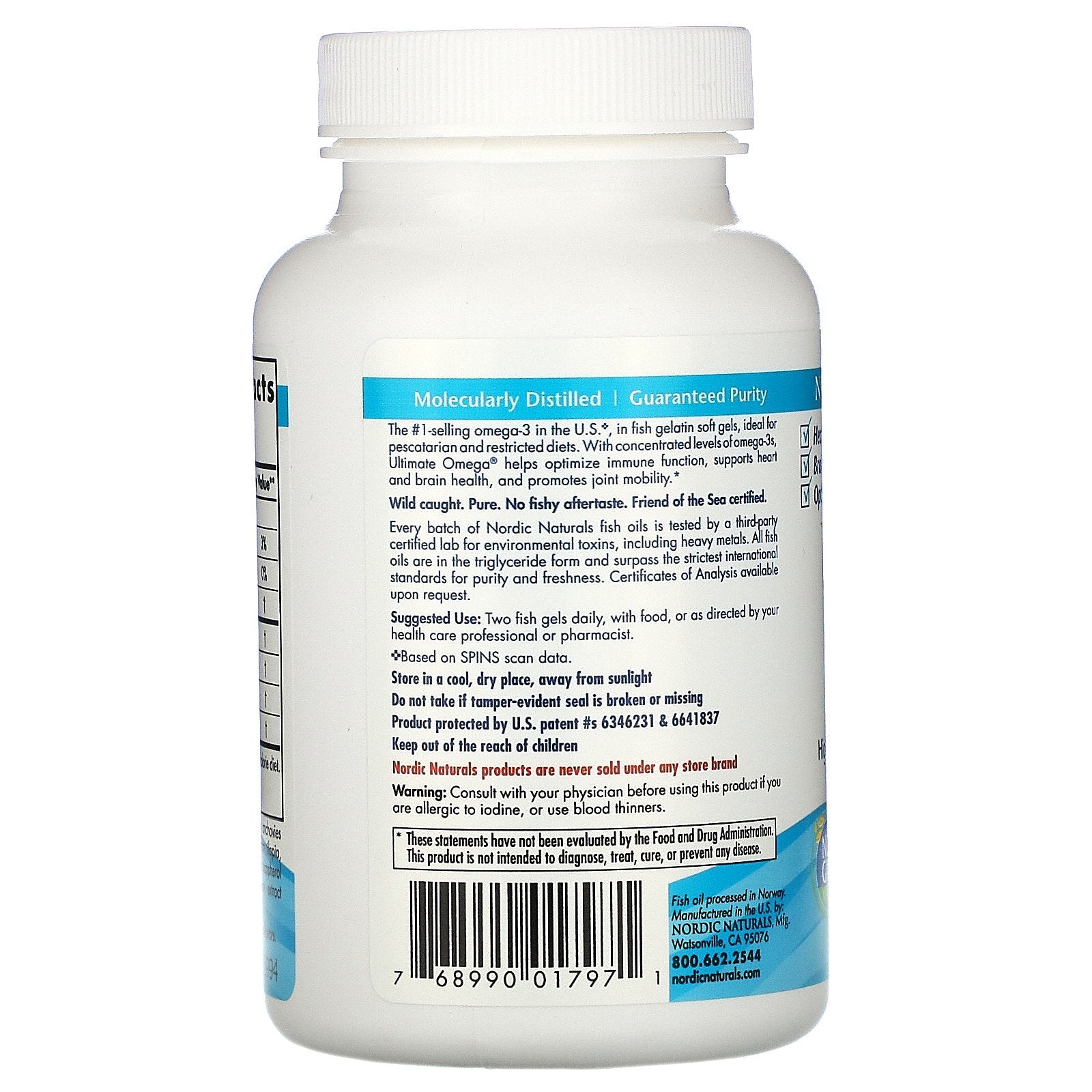 Nordic Naturals Ultimate Omega 1000 mg Fish Gelatin - Lemon, 60 sgls.