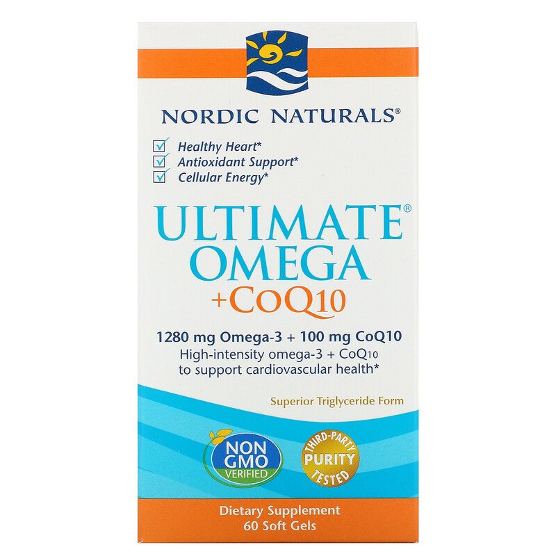 Nordic Naturals Ultimate Omega + CoQ10 1000 mg - Plain, 60 sgls.