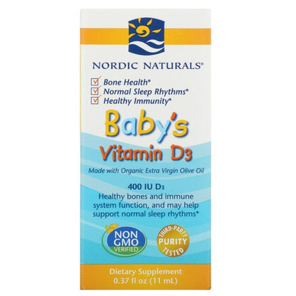 [Bundle Deals 30% OFF] 2 x Nordic Naturals Baby's Vitamin D3, 11 ml.