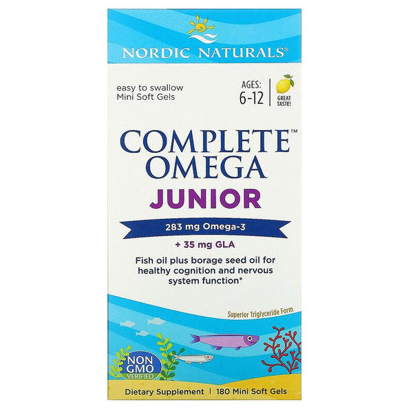 Nordic Naturals Complete Omega Junior 500 mg - Lemon, 180 sgls.