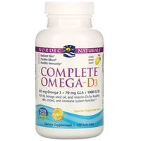 Nordic Naturals Complete Omega-D3 1000 mg - Lemon, 120 sgls.