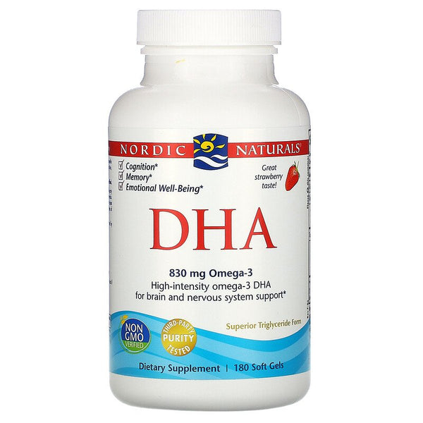 Nordic Naturals DHA 500 mg - Strawberry, 180 sgls.