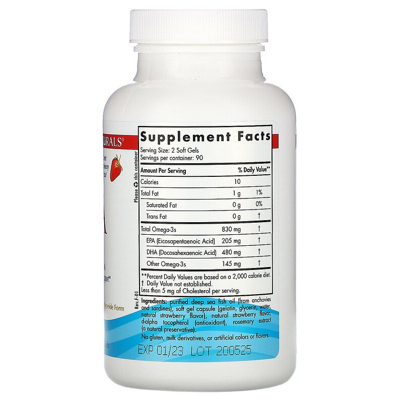 Nordic Naturals DHA 500 mg - Strawberry, 180 sgls.
