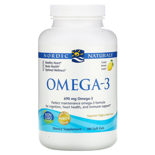 Nordic Naturals Omega-3 1000 mg - Lemon, 180 sgls.
