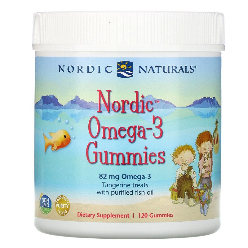Nordic Naturals Nordic Omega-3 Gummies - Tangerine, 120 gums.