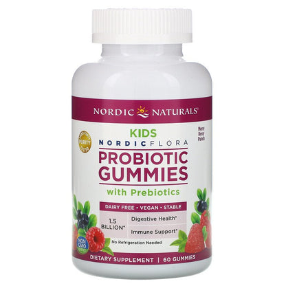 Nordic Naturals Probiotic Gummies KIDS - Merry Berry Punch, 60 gums.