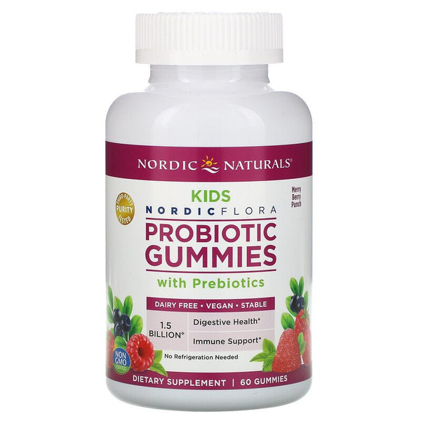 Nordic Naturals Probiotic Gummies KIDS - Merry Berry Punch, 60 gums.
