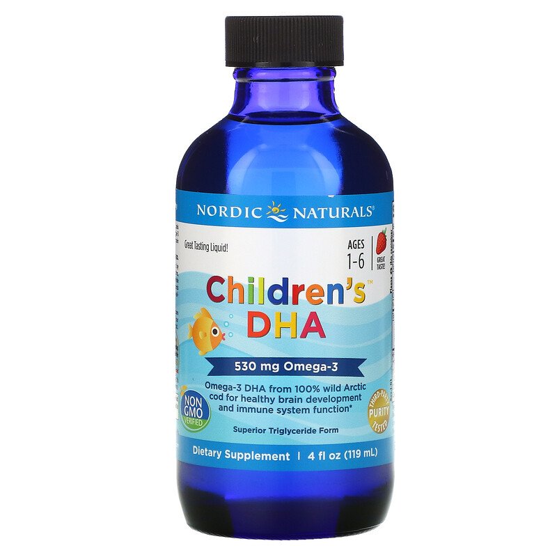 Nordic Naturals Children's DHA Arctic Cod Liver Oil - Strawberry, 119 ml.