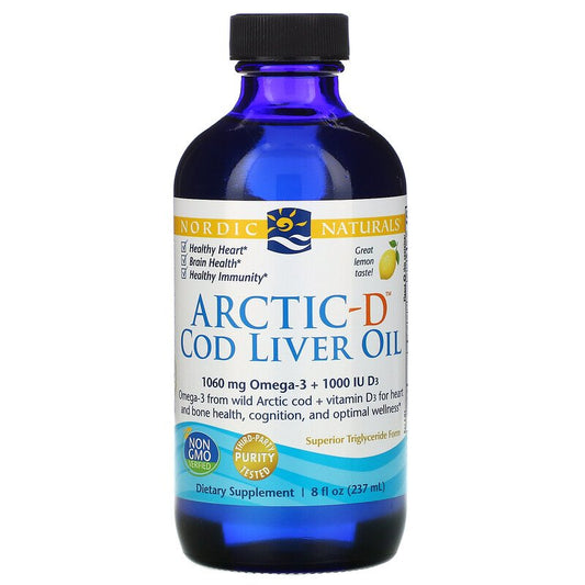 Nordic Naturals Arctic-D Cod Liver Oil - Lemon, 237 ml.