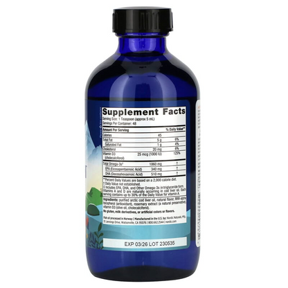 Nordic Naturals Arctic-D Cod Liver Oil - Lemon, 237 ml.