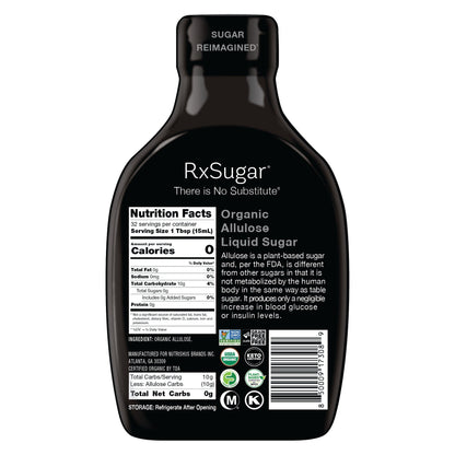RxSugar Organic Allulose Liquid Sugar, 473ml.