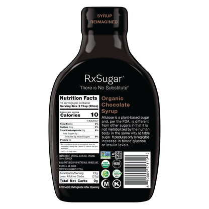 RxSugar Organic Chocolate Syrup, 473ml.