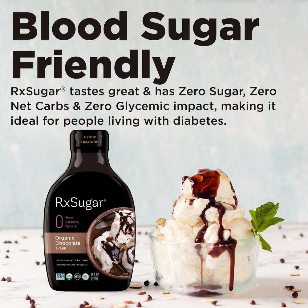 RxSugar Organic Chocolate Syrup, 473ml.