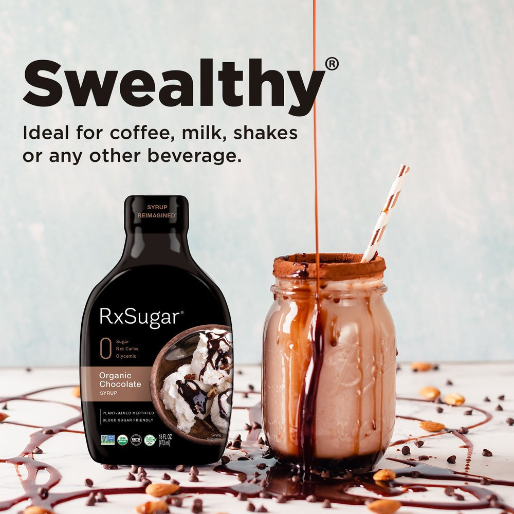 RxSugar Organic Chocolate Syrup, 473ml.