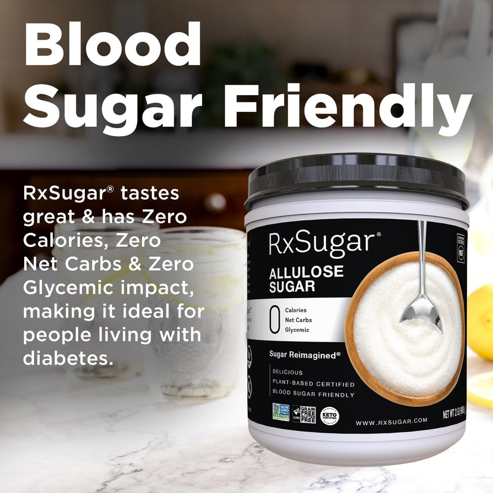 RxSugar Allulose Sugar Canister, 908g.