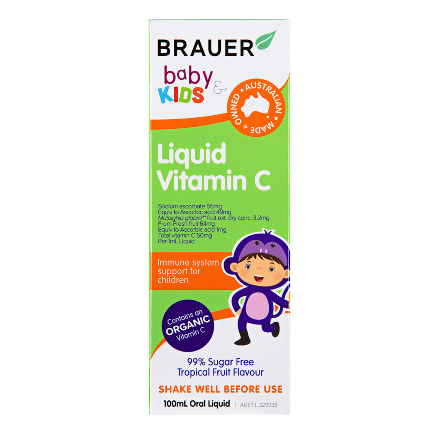 Brauer Liquid Baby & Kids Vitamin C, 100 ml.