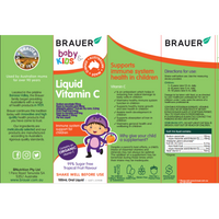 Brauer Liquid Baby & Kids Vitamin C, 100 ml.