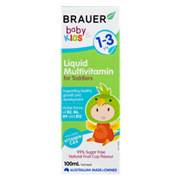 Brauer Baby and Kids Liquid Multivitamin, 100 ml.
