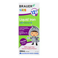 Brauer Kids Liquid Iron with Vitamin B, 200 ml.