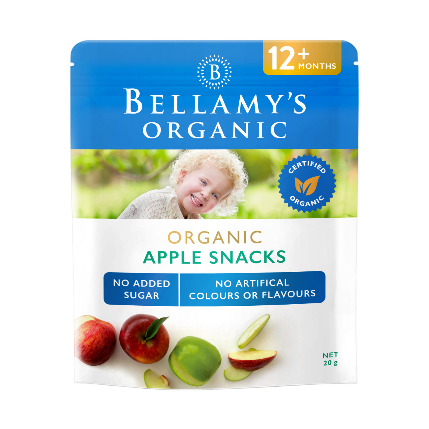 Bellamy's Organic Apple Snacks, 20 g.