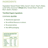 Only Organic Sweet Potato Lamb & Couscous, 170g (10+ months)
