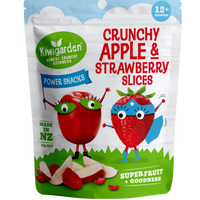 Kiwigarden Crunchy Apple & Strawberry Slices, 14g.