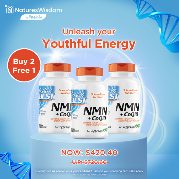 Doctor's Best NMN + COQ10, 60 vcaps.