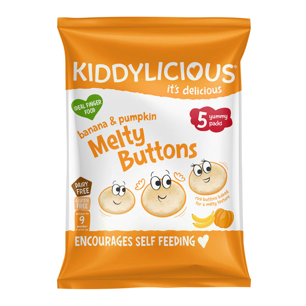 Kiddylicious Melty Buttons Banana & Pumpkin Multi