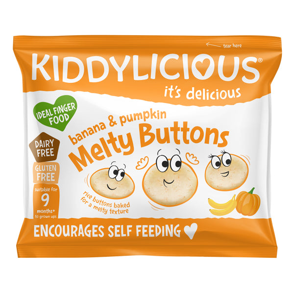 Kiddylicious Melty Buttons Banana & Pumpkin Multi