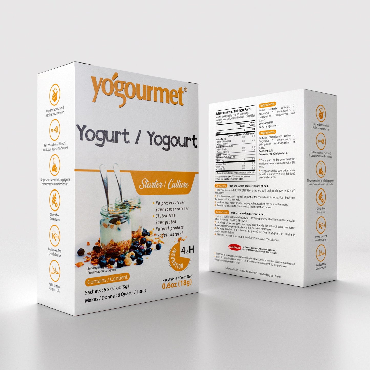 Yogourmet® Yogurt Starter, 6 x 3 g.